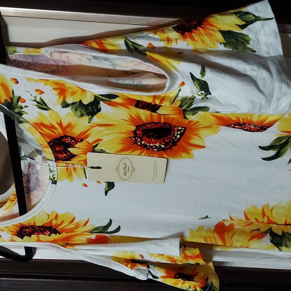 Hao MeiLi Collection Sunflower Dress Size L - Picture 4 of 5